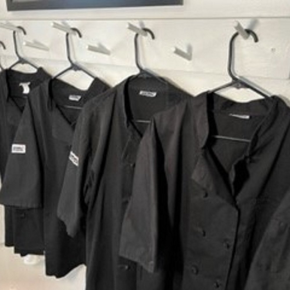 5 Black ChefWear Executive Chef Jackets, Size Men's XL